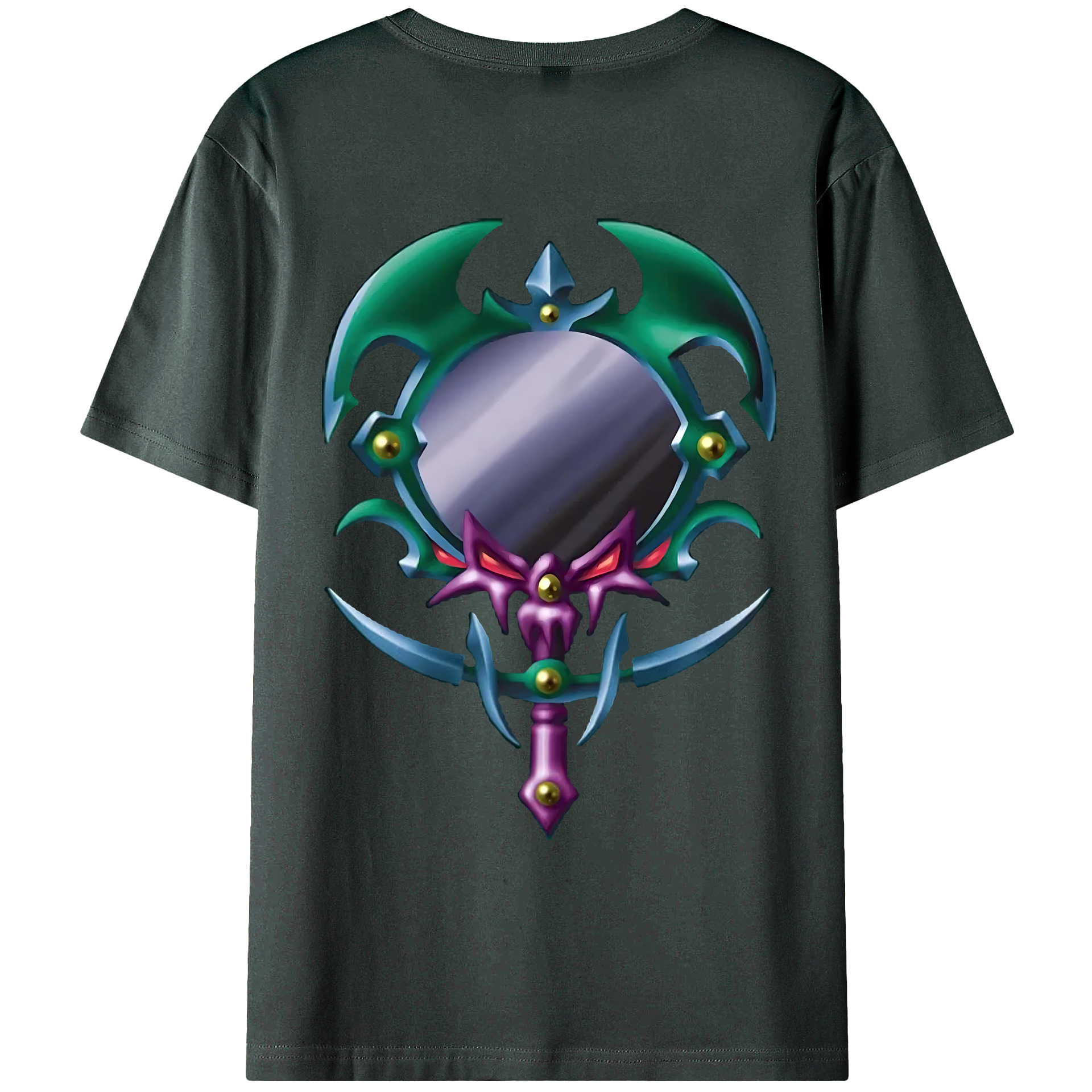 （画像用） 遊☆戯☆王 Yu-Gi-Oh! 綿100％ メンズ半袖Tシャツ（バックプリント） 通気性
